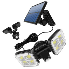 1Set Schwarze Solar Gartenlampe Mit Bewegungssensor, Wetterfest, ABS