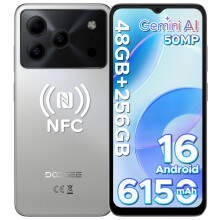 DOOGEE Note 56 Plus Mobile Phones, Newest Android 16 Smartphone, 48GB+256GB/2TB, 6150mAh & 6.56 Display, 50MP Camera, 4G Dual Sim Free Unlocked Phones