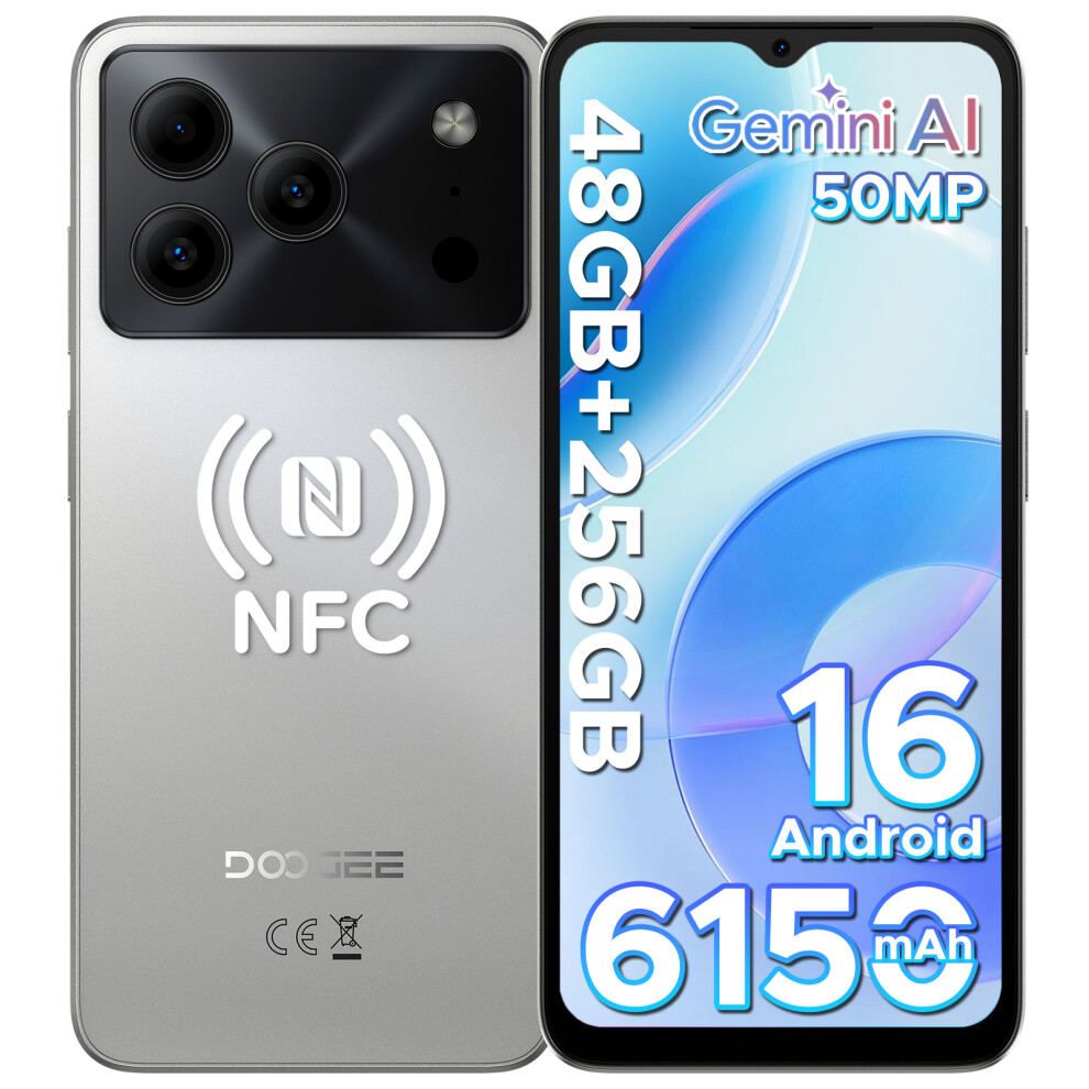 Doogee Note 56 Plus Mobile Phones, Newest Android 16 Smartphone, 48Gb+256Gb/2Tb, 6150Mah & 6.56 Display, 50Mp Camera, 4G Dual Sim Free Unlocked Phones