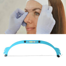 Règle pliante pour ligne de sourcils, en aluminium, 1 ml, bleu