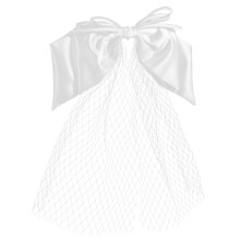 1 Unidade Véu Decorativo Para Noiva Com Laço Prendedor (Bege)