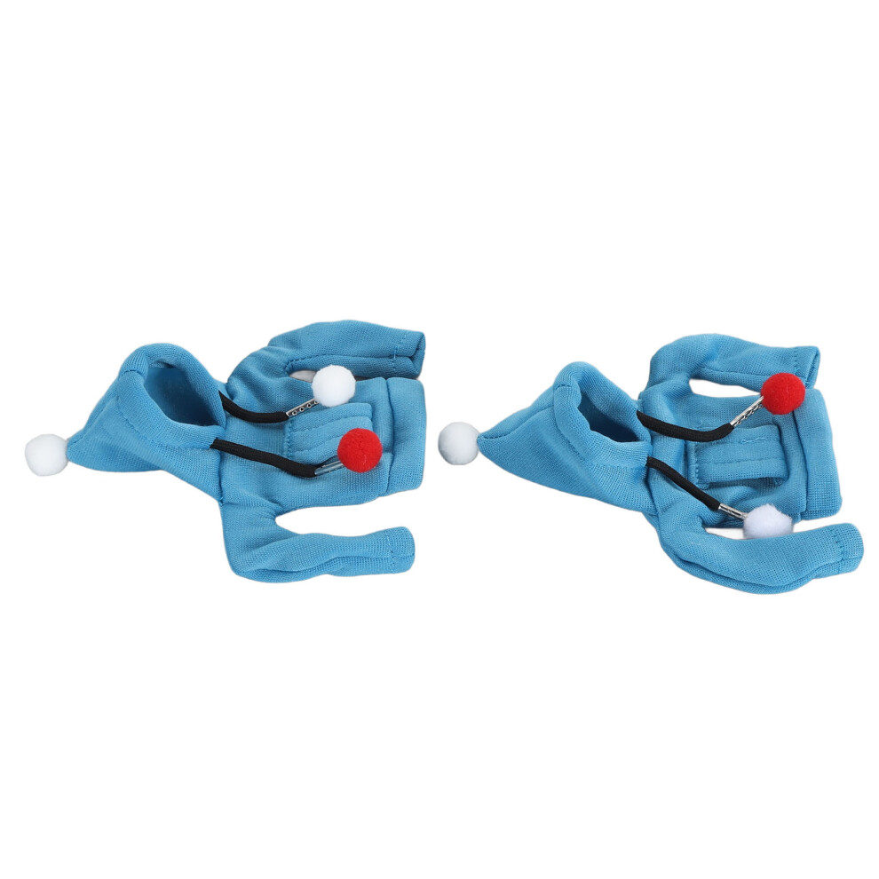 Blue Velvet Handlebar Knob Cover Hoodie For Scooter & Tricycle