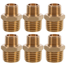 6Stk Kupfer Schlauchverbinder Messing Gerade Fittings Wasseranschluss