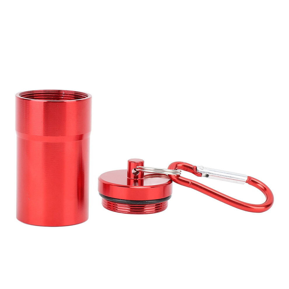 Red Waterproof Aluminum Alloy Portable Ashtray With Lid & Keychain Â 68Mm