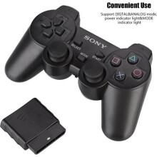 Kabelloser Gamecontroller für PS2 – 2,4 GHz 8M Dual Vibration – Schwarz