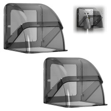 2-teilige Steckdosenabdeckung, kein Bohren erforderlich, 100 x 93 mm Steckdosenabdeckung, Wandschalterabdeckung
