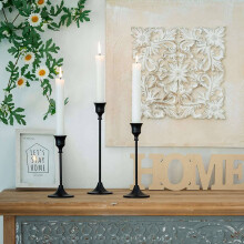 Taper Candle Holders Black Candlestick Set of 6 Candle Stick Long Holder for Fireplace Dining Table Home Decoration