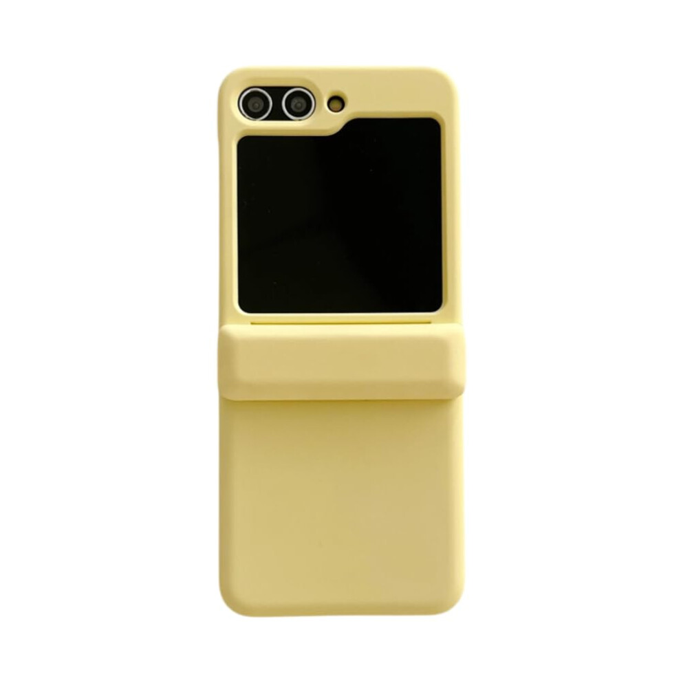 Case With Card Slot And Hinge Protection, Hard Pc UltraâThin Full Coverage For Galaxy Z Flip 6 Yellow 9169991311746