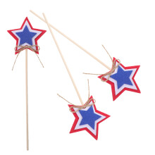 Star Glitter Wand Unabhängigkeitstag Deko 3 Stk 14,6x4,3x0,4 Zoll