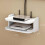Πλωτό ράφι TV box, επιτοίχια βάση, βάση WiFi router, set-top box organizer - 30cm 1