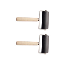 2 Unidades Rolo De Impressão 6 cm Borracha Para Gravura Preto
