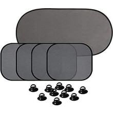 Car Sunshade with Suction Cup for Rear Side Window, Baby/Child Sun Protection, Thick Anti-UV, with Storage Bag