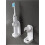 Electric Toothbrush Holder, Multifunctional Plastic Self-Adhesive Wall-Mounted Toothpaste Organizer, 2-Pack 1