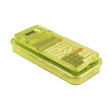 Luxmoc Multi-Function Scientific Calculator Transparent Pencil Case Display Scientific Function Calculator Yellow