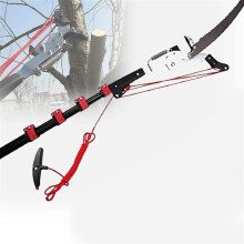 Telescopic Pole Saw 6M 20FT Long Reach Tree Pruning Tool with 65Mn Blade, Detachable Saw and Safety Lock