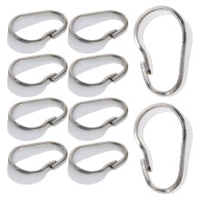 10Pcs Silver Snap Bail Hooks Pendant Clasps for DIY Necklace Jewelry