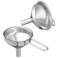 2 Pcs Funil De Aço Inoxidável Para Óleo Líquido Cozinha