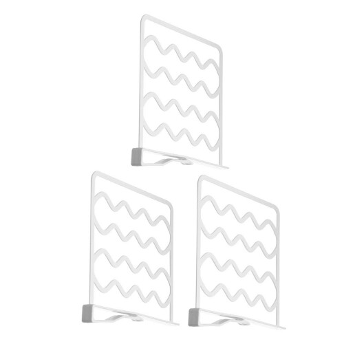 3Pcs Multipurpose Skåp Hyllavskiljare Plast Spikfria