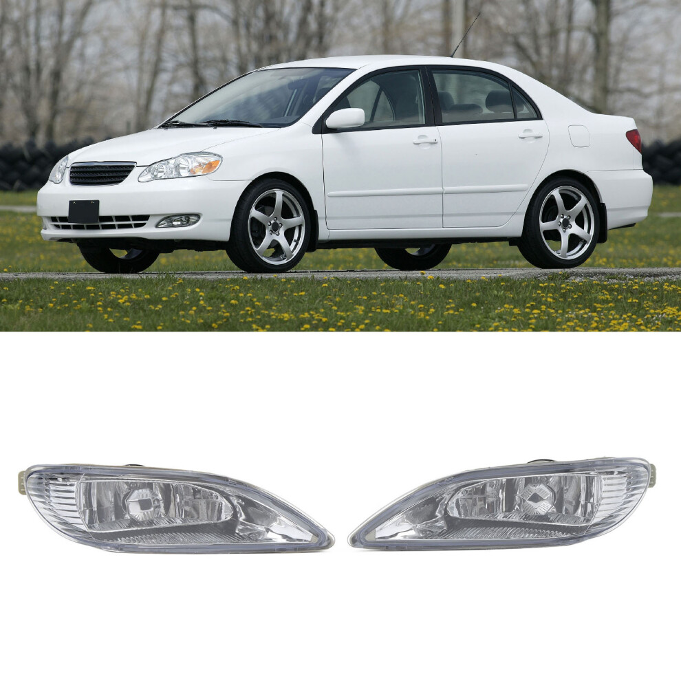 2Pcs Fog Lights 81220/81210 Aa010 Corolla Amber 8121393667082