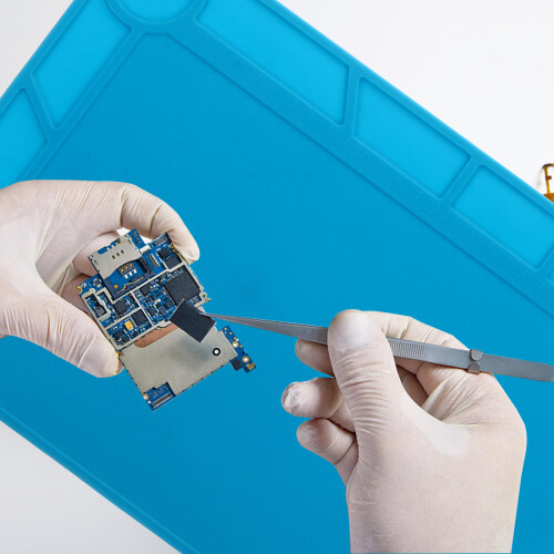 Heat Insulation Work Pad Heat Resistant Soldering Silicone Mat 2