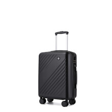 (Black, 20 Inch) Matte Electronic Texture Hard Shell Luggage ABS+PC Cabin Or Check-In Travel Suitcase
