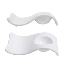 2 Unidades Suporte Cerâmica Para Ovos Bandeja Ondulada Branco