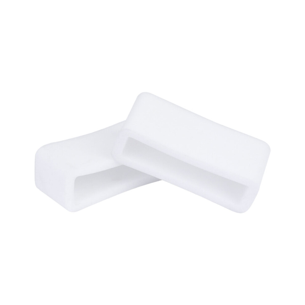 2Pcs White Silicone Watch Strap Loops Durable Bands Holder For Watches White,Red 3163201118916