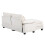 Living And Home Chenille Sectional Sofa with Ottoman and Lumbar Pillows, White 4