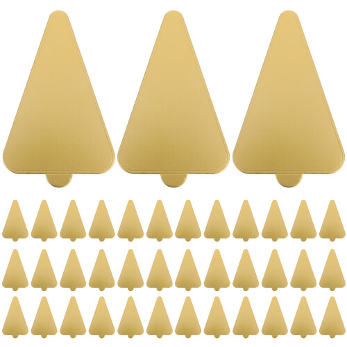 50pcs golden triangle cardboard cake bases for mousse and dessert