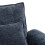 Living And Home Chenille Sectional Sofa with Ottoman and Lumbar Pillows, Dark Blue 5