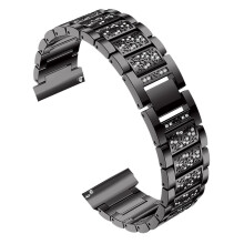 Durable Black Watch Strap Metal Watchband for Smartwatch Use