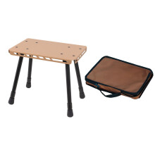2 in 1 Folding Camping Stool Table, Lightweight Foldable Outdoor Furniture with 100kg Load Capacity