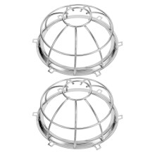 2Pcs Fire Sprinkler Guard Cage Iron Protector Silver Durable Shield