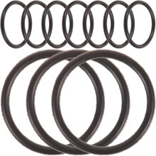 80Pcs Black Rubber Trumpet Rings Replacement for Instrument Repair Kit