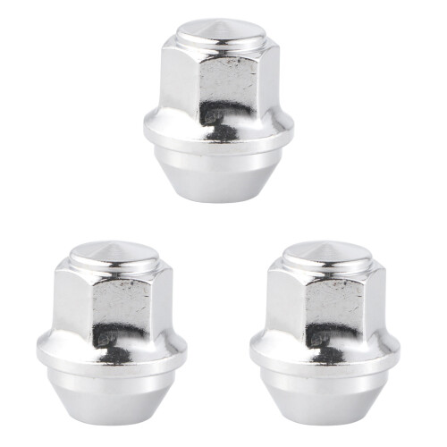 3Pièces Écrous De Roue Voiture Argent Robuste Usage Auto 1