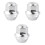 3Pièces Écrous De Roue Voiture Argent Robuste Usage Auto 3