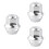 3Pièces Écrous De Roue Voiture Argent Robuste Usage Auto 6