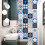64Pcs Mediterranean Tile Sticker 10cm Removable 3
