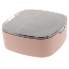 Compacte Kabelbewaarbox Roze Met Vakindeling Voor Oorphone Kabels