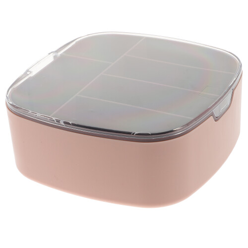 Compacte Kabelbewaarbox Roze Met Vakindeling Voor Oorphone Kabels