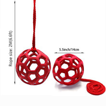 (red) Horse Treat Ball Hay Feeder Toy - Stable Stall Trailer