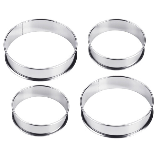 4pcs round pizza saucing rings, heat-resistant baking tools 2
