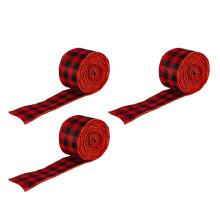 Premium Xmas Ribbon Rood-Zwart Voor Knutselen En Cadeaus