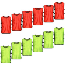 12 pz Gilet in Maglia per Allenamento Calcio e Pallacanestro, Taglia S