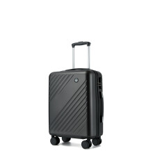 (Grey, 20 Inch) Matte Electronic Texture Hard Shell Luggage ABS+PC Cabin Or Check-In Travel Suitcase