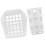 2Pcs White Plastic Bunny Feeder Rack Durable Hanging Storage Container 4