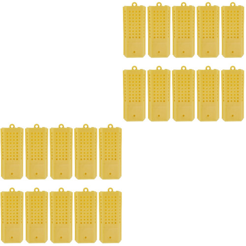 20Pcs Queen Bee Case Yellow Material Easy-Use Beekeeping Tool 2