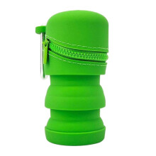 Fly Fishing Fly Box Pieghevole In Silicone con Cerniera, Cestino Portatile Multifunzionale con Gancio, Accessori per La Pesca, Verde