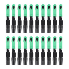 20 Stks Sc/Apc Glasvezel Connector Embedded Single Mode Component Glasvezel Quick Connector-Zwart + Groen