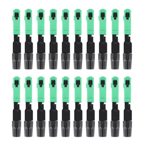 20Pcs Sc/Apc Fiber Optic Connector Embedded Single Mode Component Fiber Optic Quick Connector-Black + Green 1